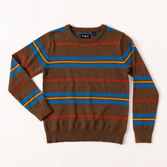 Multi Stripe Crewneck Sweater