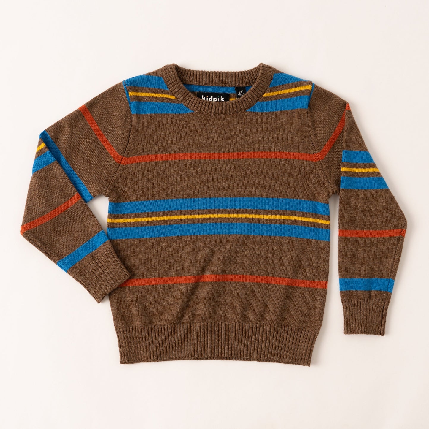 Multi Stripe Crewneck Sweater
